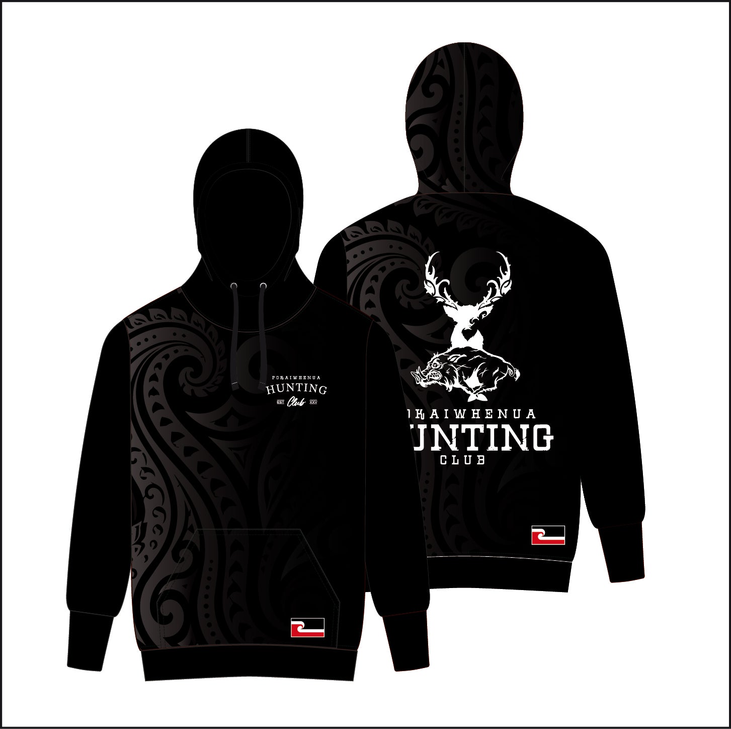 POKAIWHENUA HOODIE - BLACK