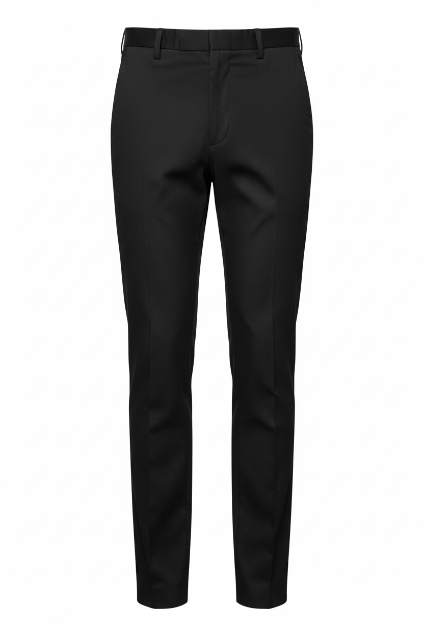 Black Cotton Dress Pants