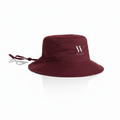 Burgundy Bucket Hat - White Weston Logo