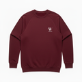 Burgundy Crewneck - White Weston Logo
