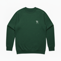 Forest Green Crewneck - White Weston Logo