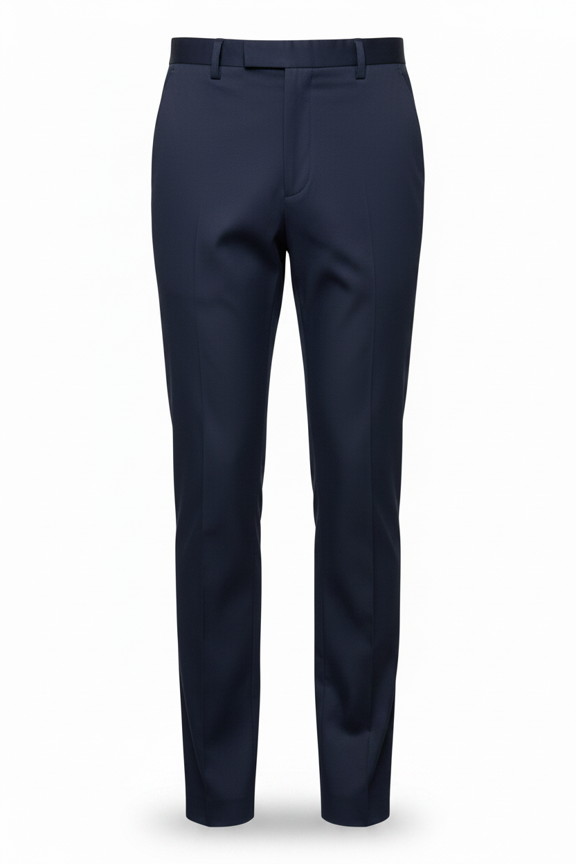 Navy Cotton Dress Pants