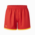 Red Rugby Shorts - Weston Yellow Logo