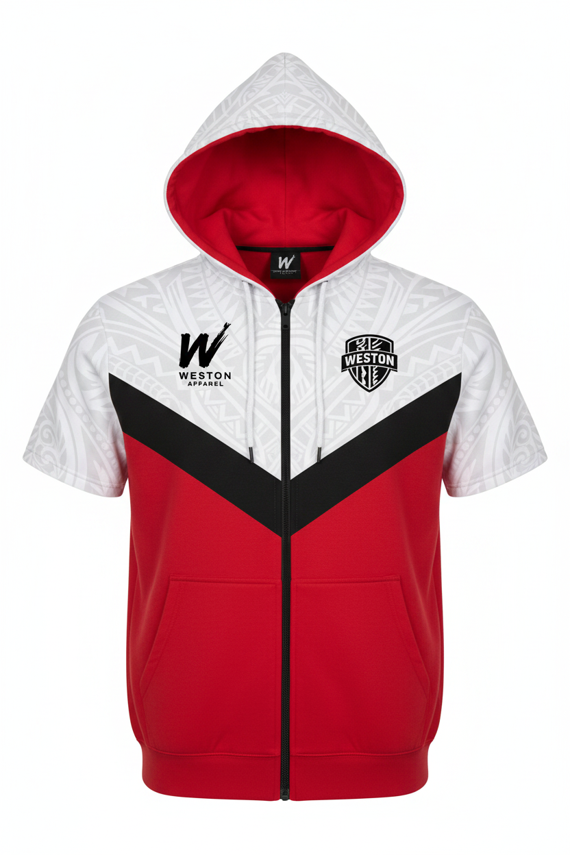 Weston Short-Sleeve Zip Hoodie - Front