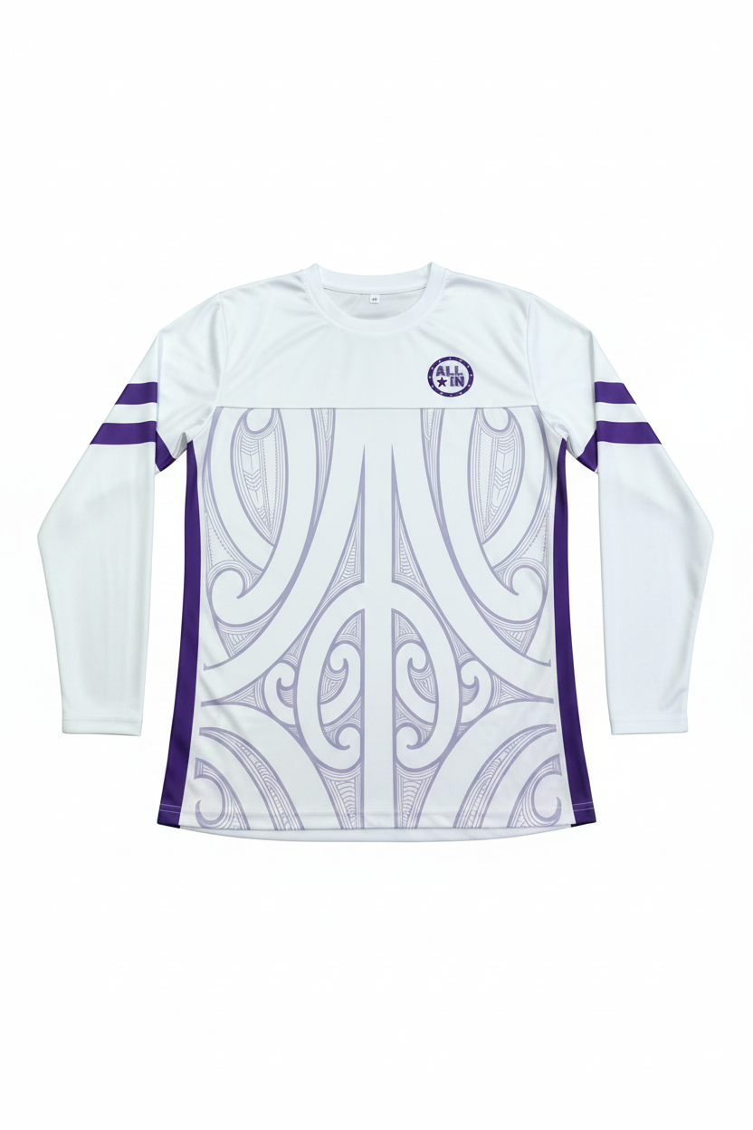 White LS Jersey - White BG